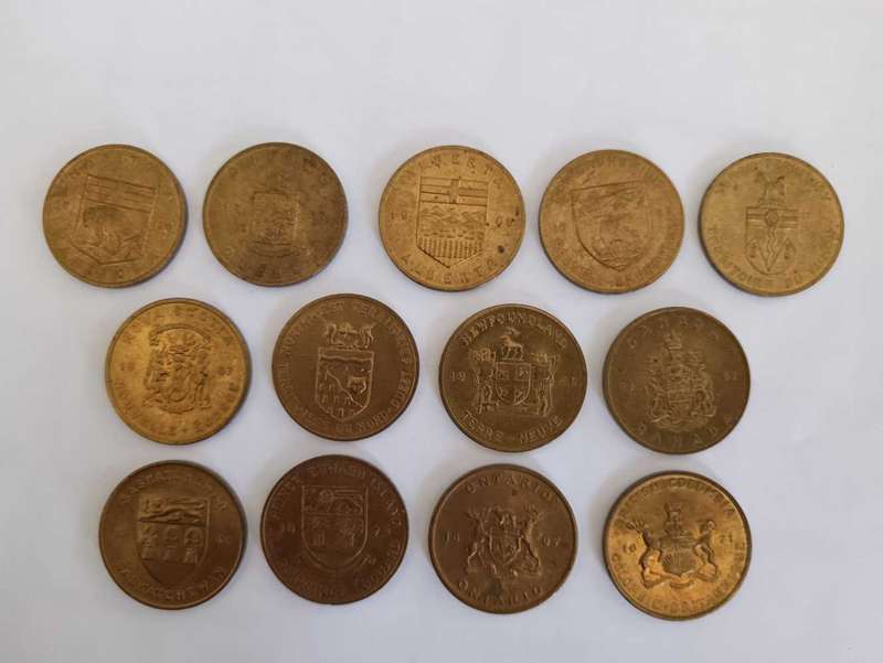 Canadian Shell Oil Tokens x 13