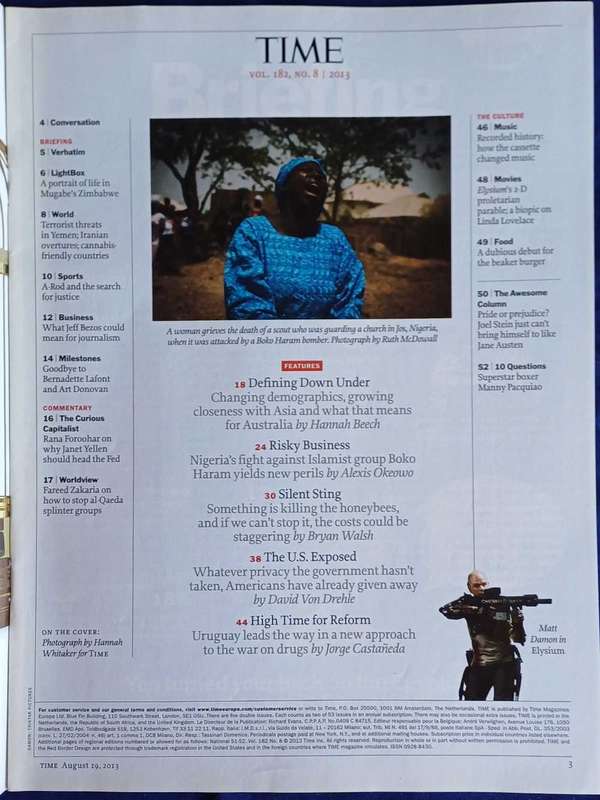 Time magazine August 19, 2013