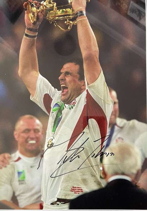 Rugby Aurographed Martin Johnson