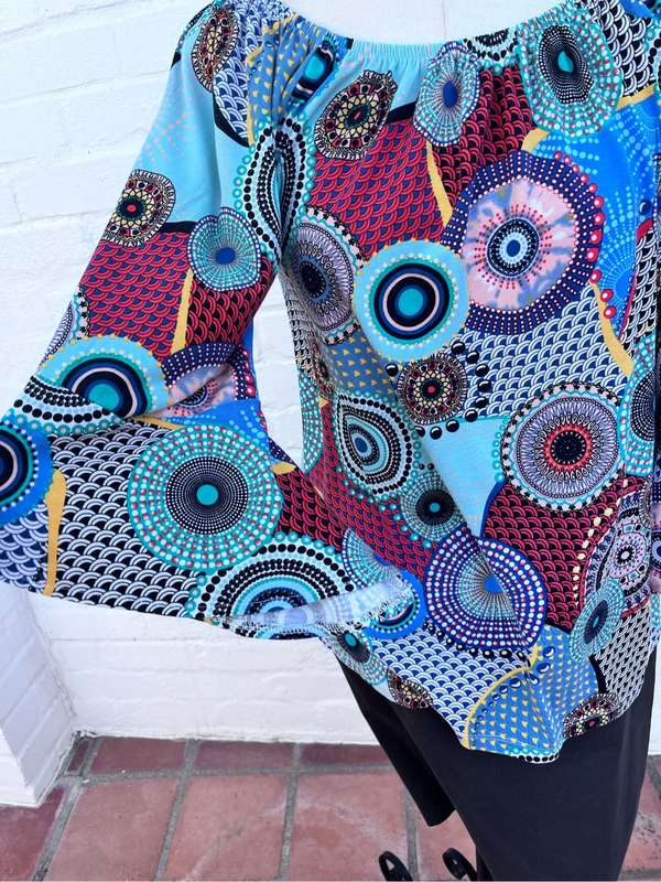 Top with mandala pattern (S-M)