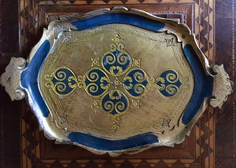 Vintage Florentine painted tray