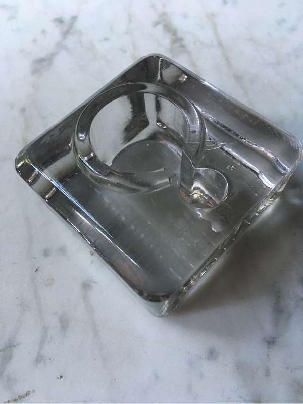 Vintage Veloso glass inkwell