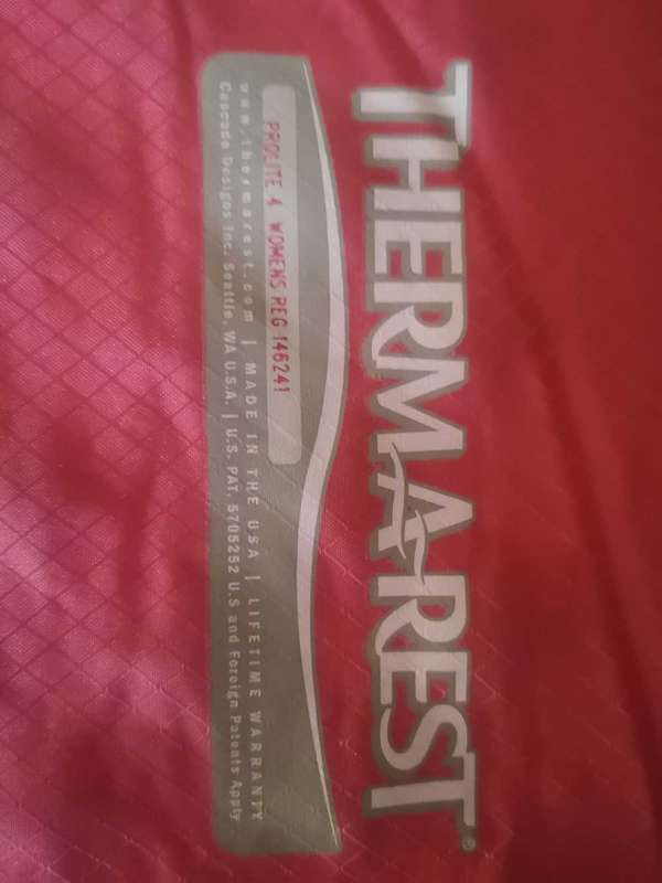 Thermarest lightweight blow up matress for woman