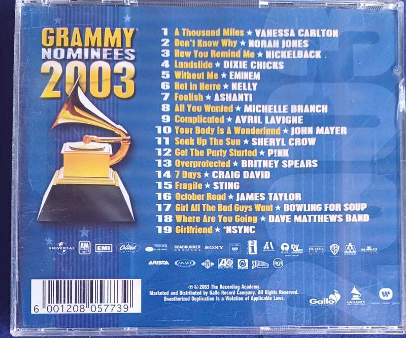 Grammy nominees 2003 cd