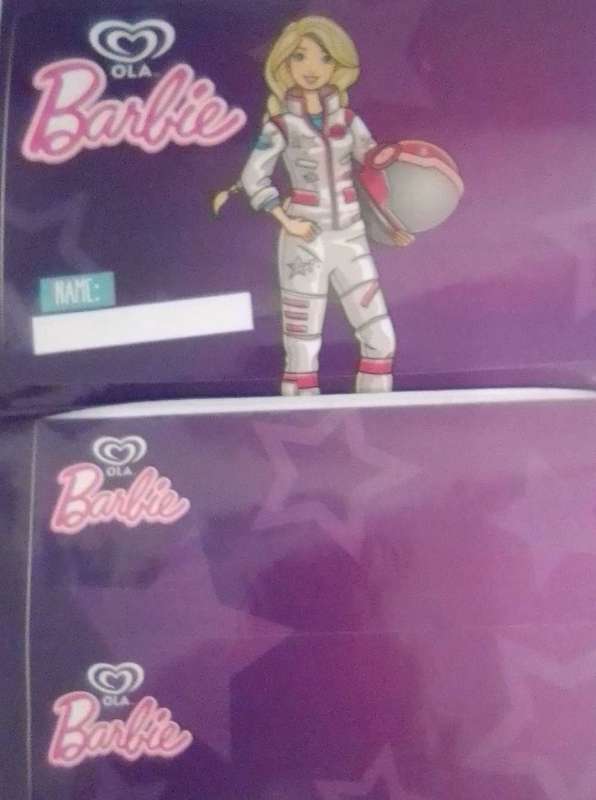 OLA ICE CREAM BARBIE DOLL DREAM BOX STICKER.