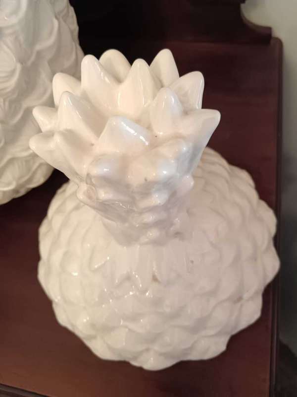 Stunning White Porcelain Pineapple Taureen with Ladle