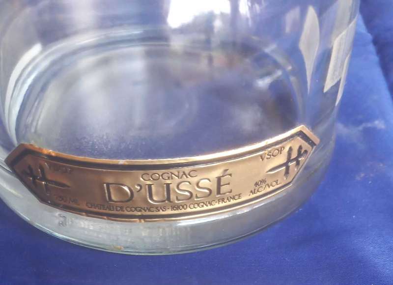 D`Usse Cognac bottle (empty)