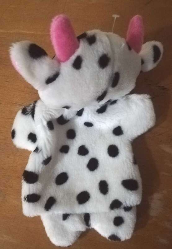 Blommetjie the Cow. A Plush Hand Puppet. 30cm.