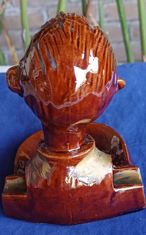 Rare Enesco 4 eyed old man ashtray