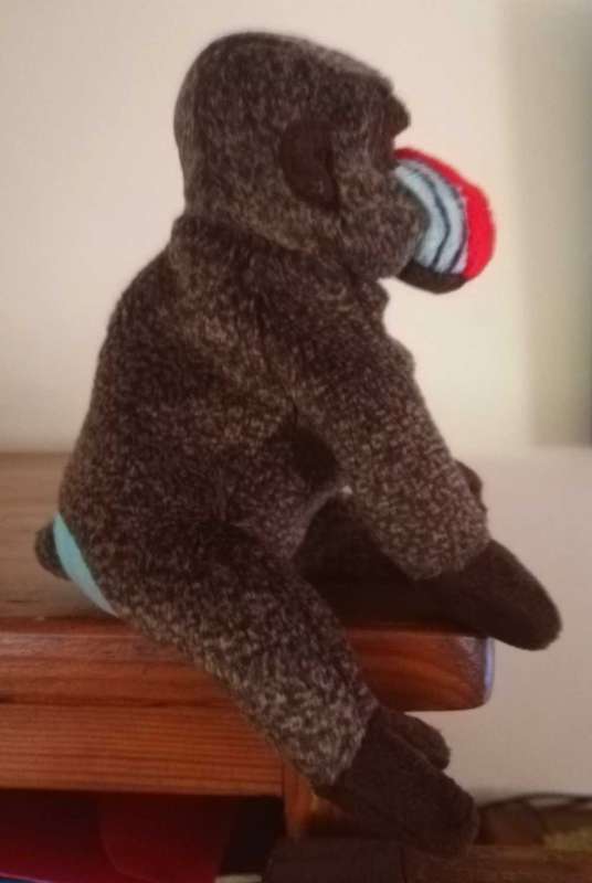 Vintage Retired, Rare TY Beanie Baby, Cheeks the Baboon. 1999. 17cm.
