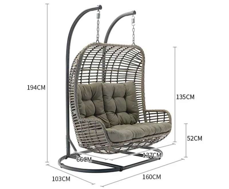 Chadrok Luxury 2 Seater Swing Chair