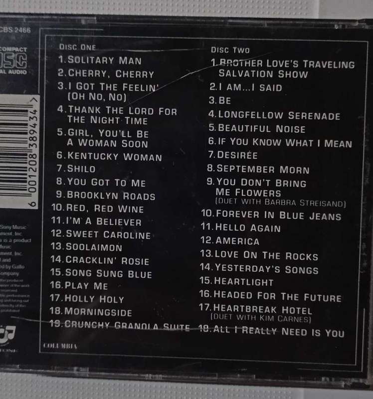 Neil Diamond Greatest Hits 1966-1992 (Double CD)
