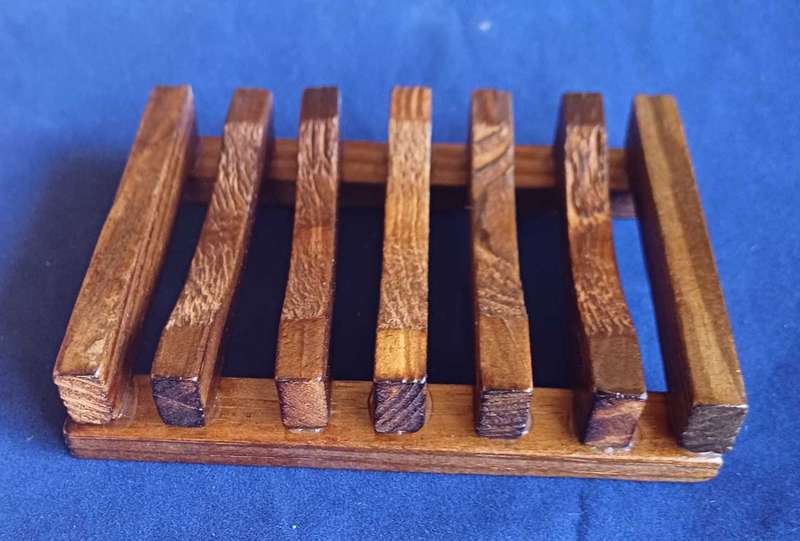 Wooden soap dish