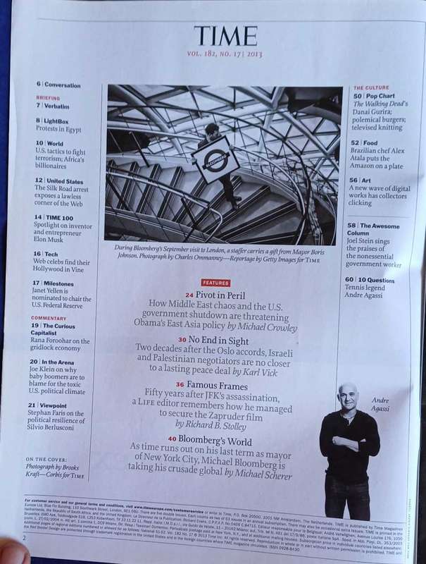 Time magazine October 21, 2013