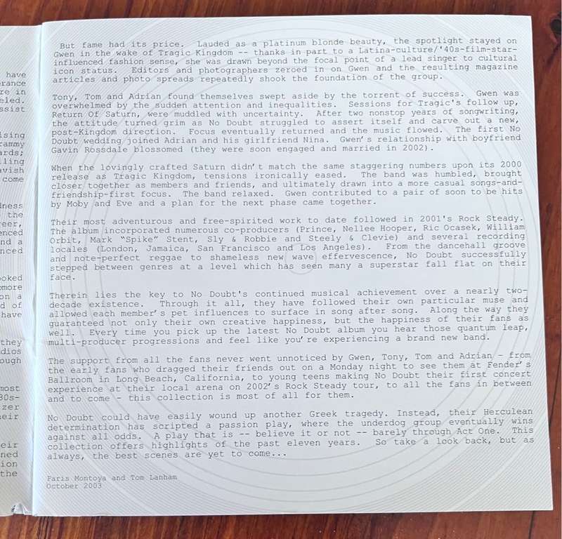 No Doubt - The Singles 1992-2003 (STARCD6837)