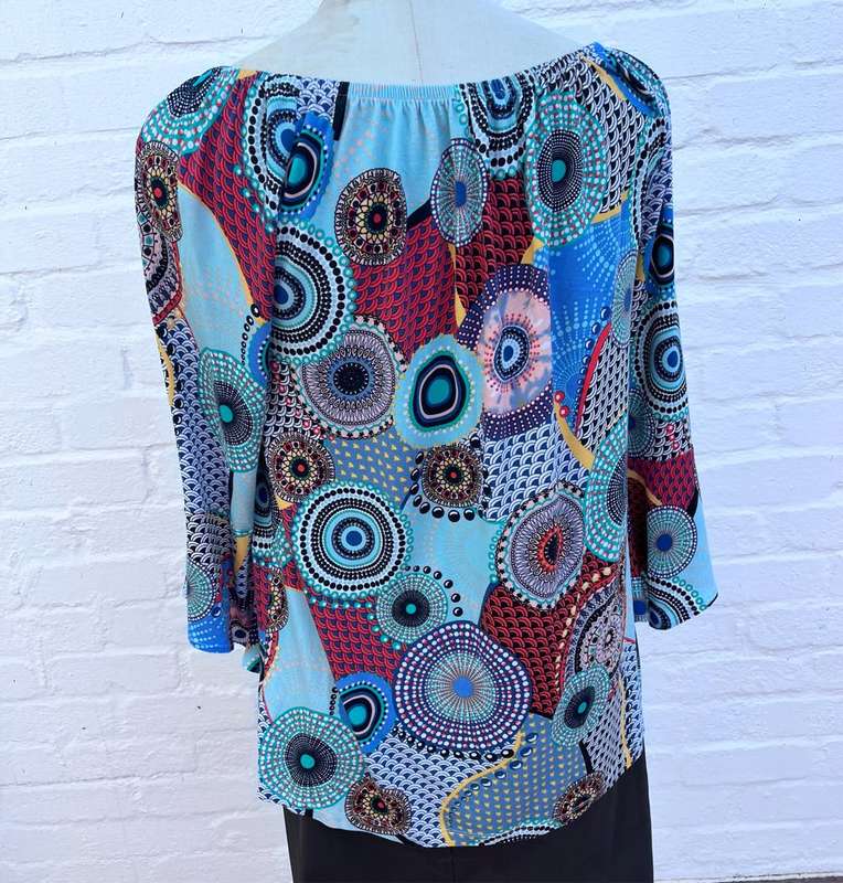 Top with mandala pattern (S-M)