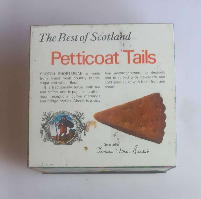 Vintage Petticoat tails tin