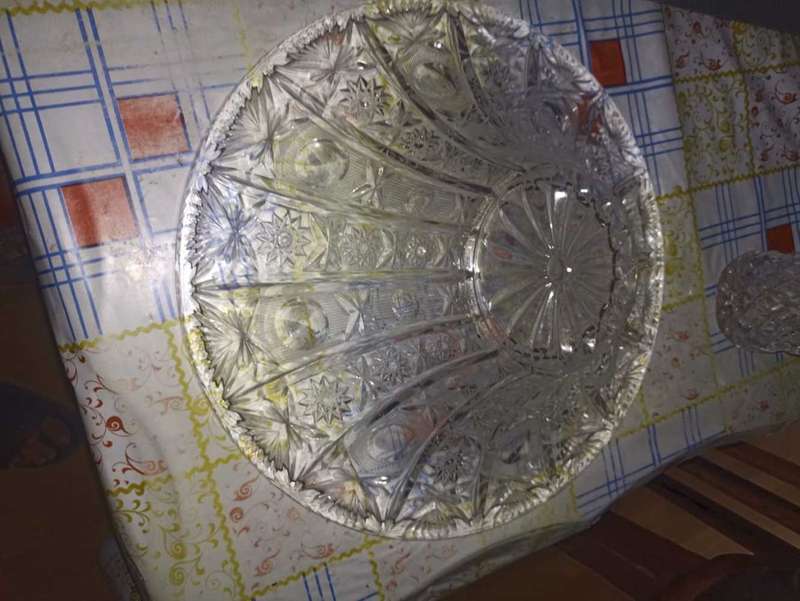 Vintage heavy vintage crystal bowl