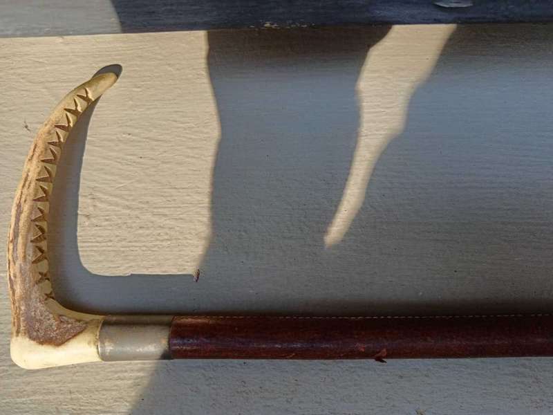 Antique Riding Crop with Antler Handle