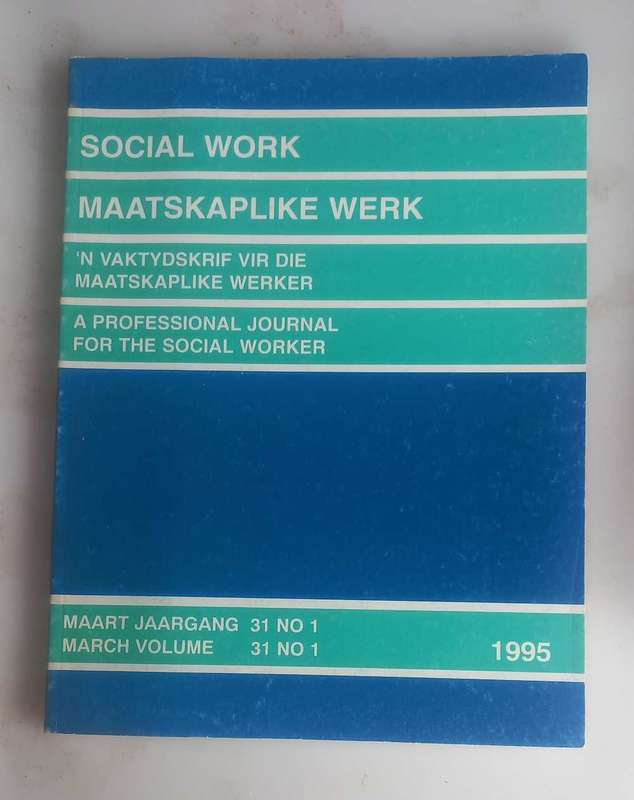 Maatskaplike werk, `n vaktydskrif Maart jaargang 31 no 1