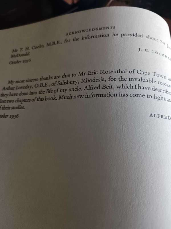The Will & The Way by Sir Alfred Beit & J. G. Lockhart