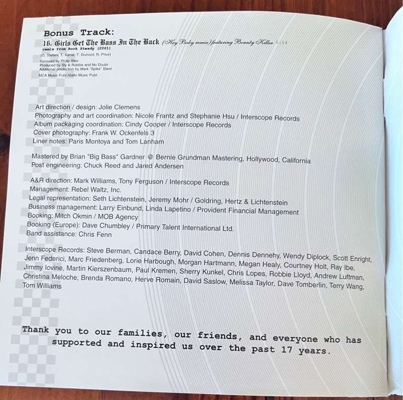 No Doubt - The Singles 1992-2003 (STARCD6837)
