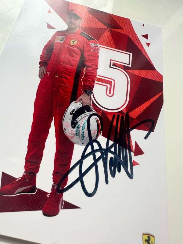 SEBASTIAN VETTEL -  AUTHENTIC AUTOGRAPH - 100% ORIGINAL