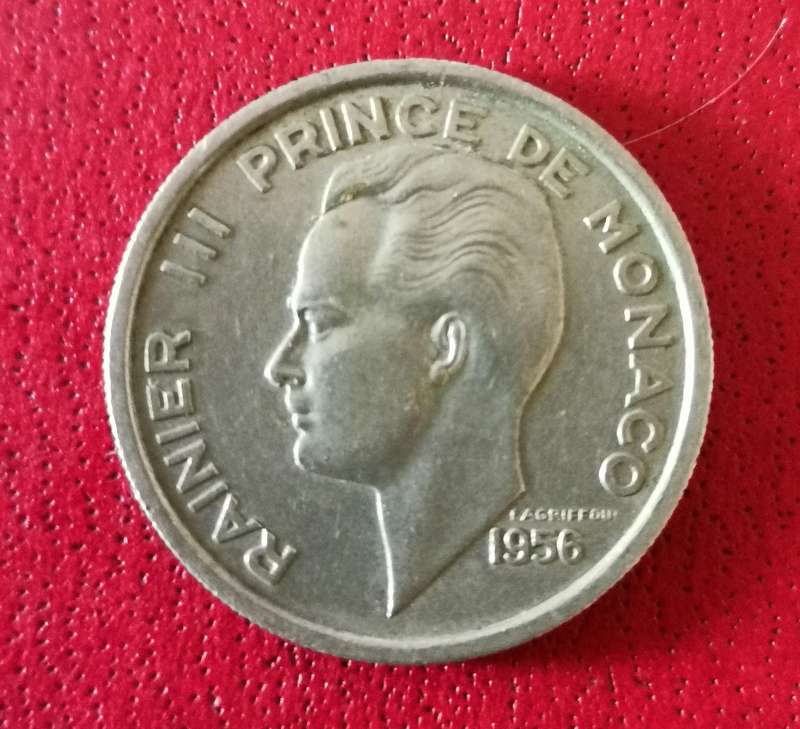2 x 1956 Monaco 100 Francs