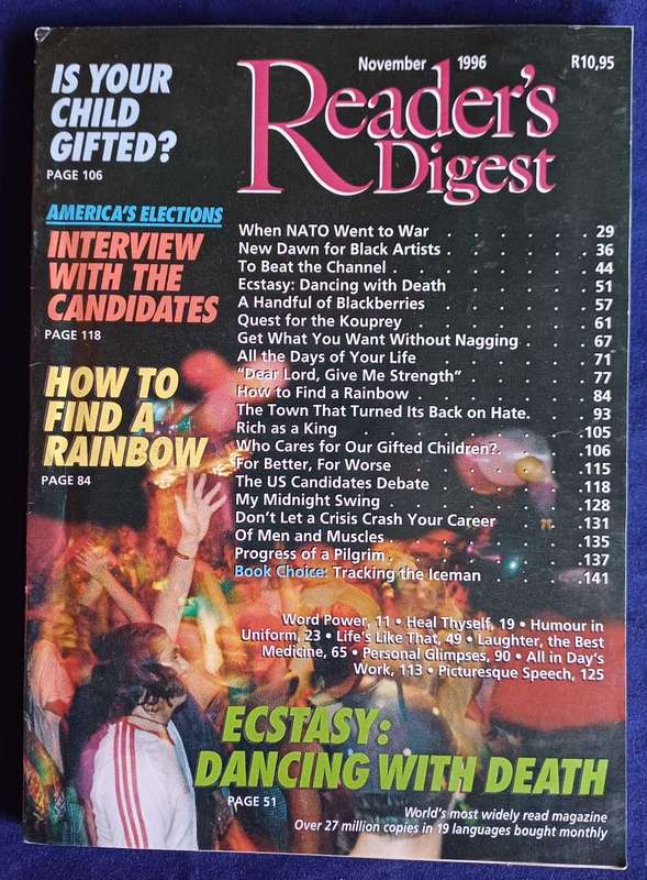 Reader's digest magazine November 1996