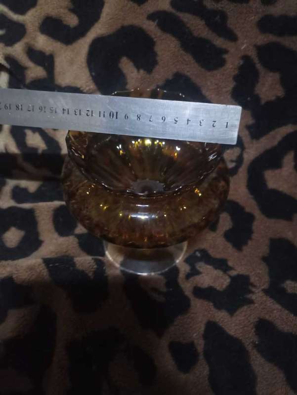 Amber Brown vintage Vase 1960