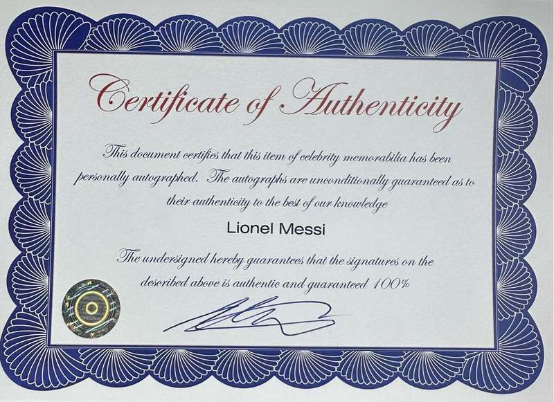 LIONEL MESSI -  AUTHENTIC AUTOGRAPH - 100% ORIGINAL - WITH COA