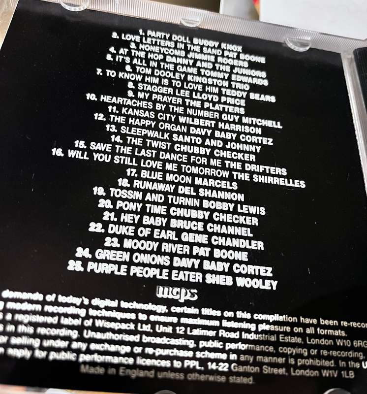 CD Rock Era American no. 1s 1957-1962 LECD400