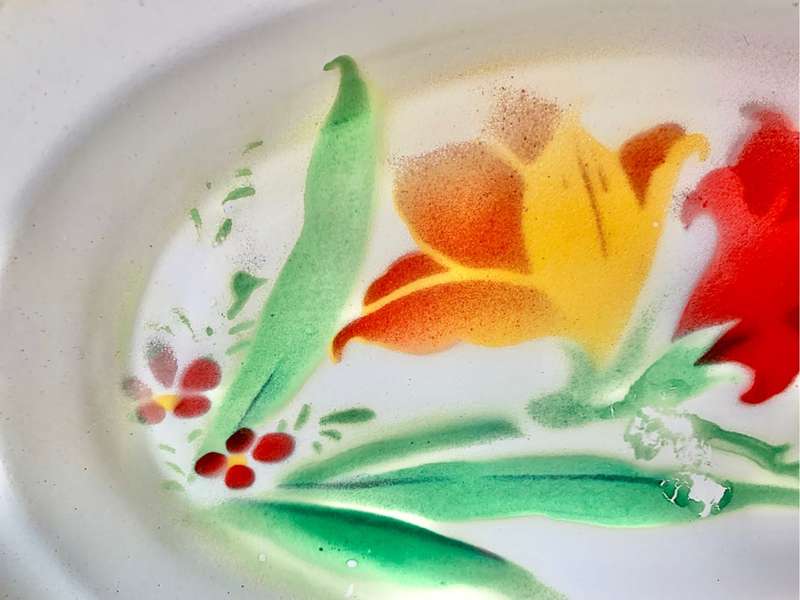 Enamel oval tray