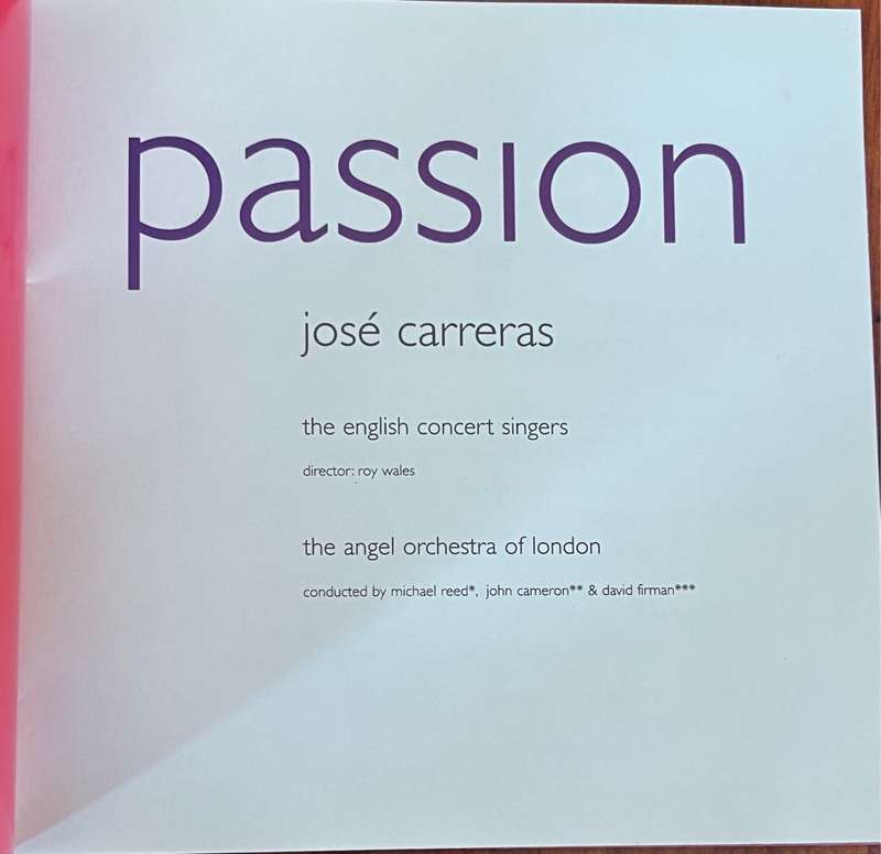 Passion - José Carreras (RSA, 1996)