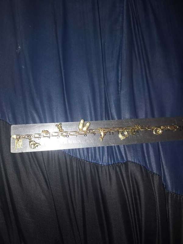 Ladies 9 carat gold charm bracelet