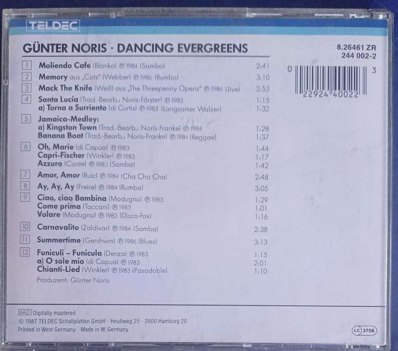 Gunter Noris - Dancing evergreens cd