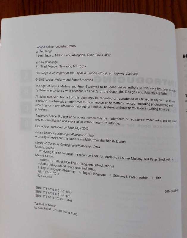 Introduction English Language 2nd Edition - Louse Mullaney and Peter Stockwell