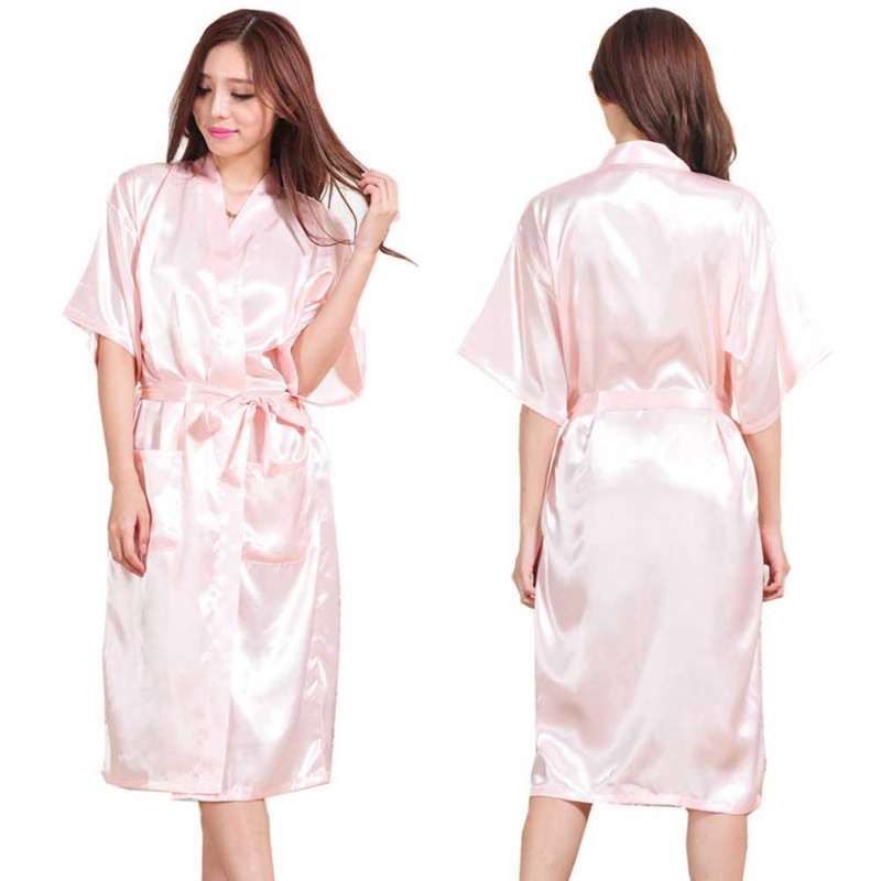 satin robe brides maid robe long satin gown