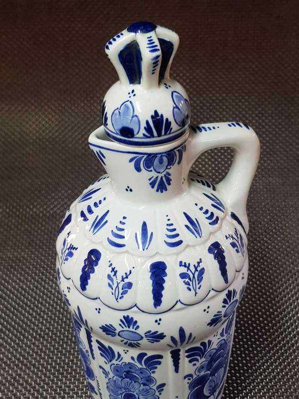 Vintage Royal Delft Jug Vase 1981, Porceleyne Fles Jug, Royal Delft Blue Vase