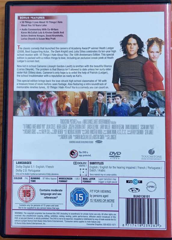 10 things I hate about you DVD 10th Anniversary Edition