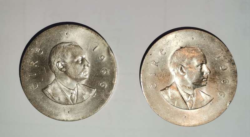 2 x 1966 Ireland 10 Shillings