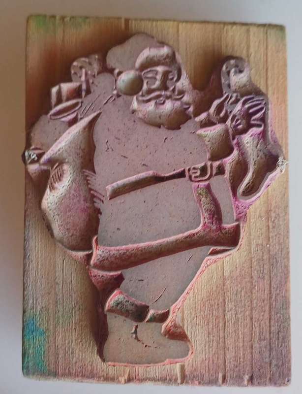 Santa Claus rubber stamp