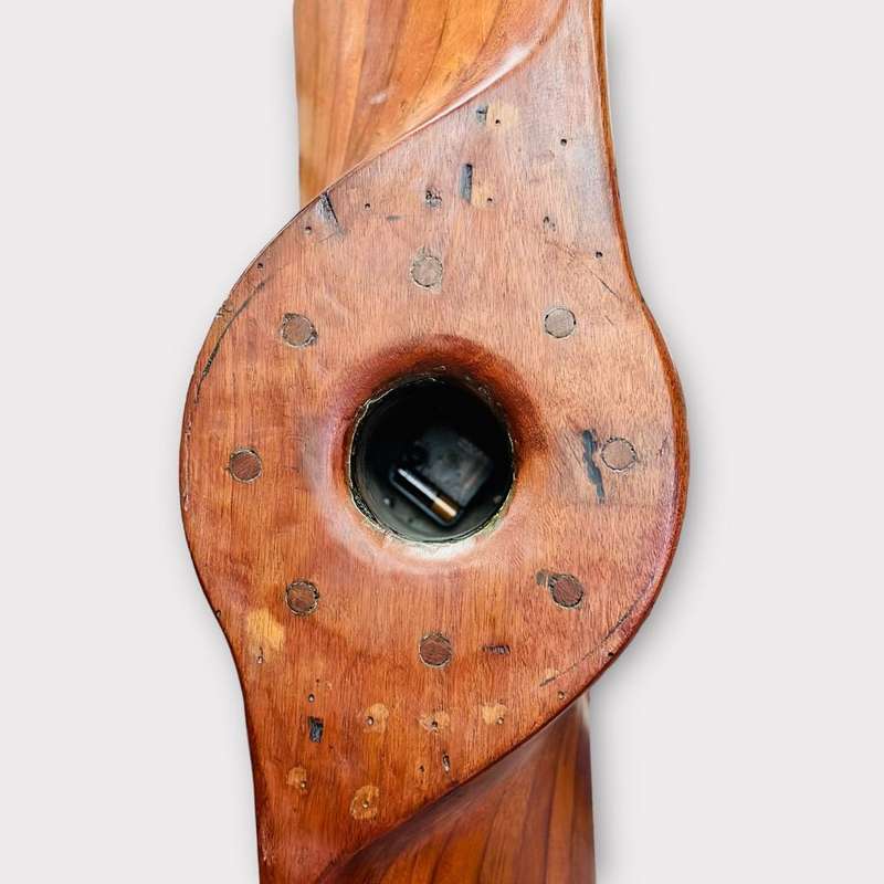 Antique Aircraft Wooden Propeller Clock circa 1912