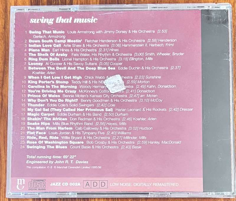 (CD) Jazz Greats - Swing that Music