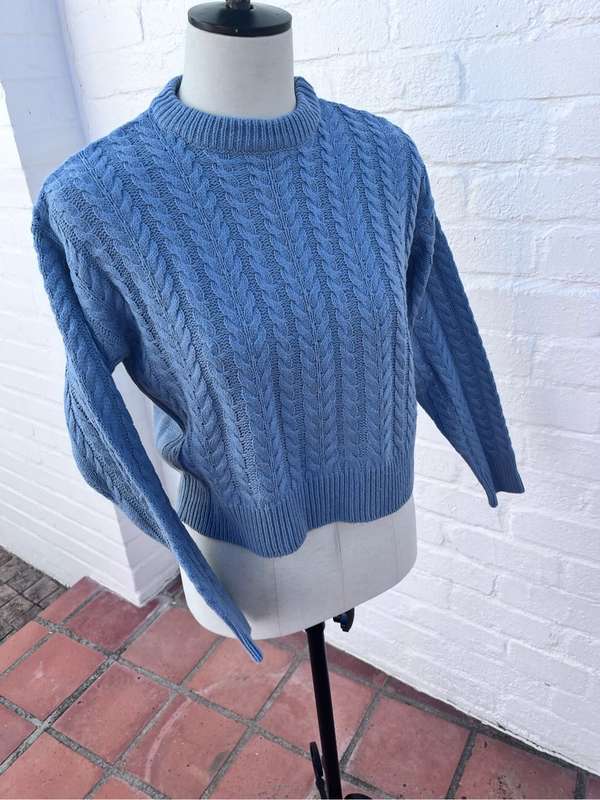 Blue cable jersey (S-M)