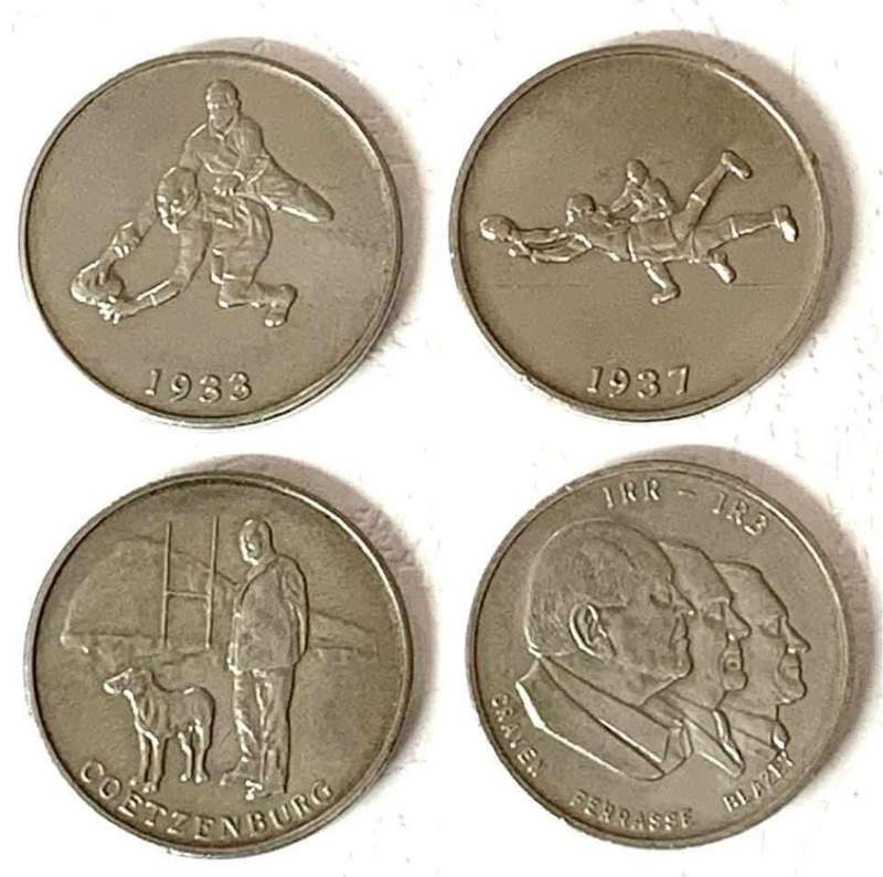 Danie Craven Rugby Medallion Set of four Medals