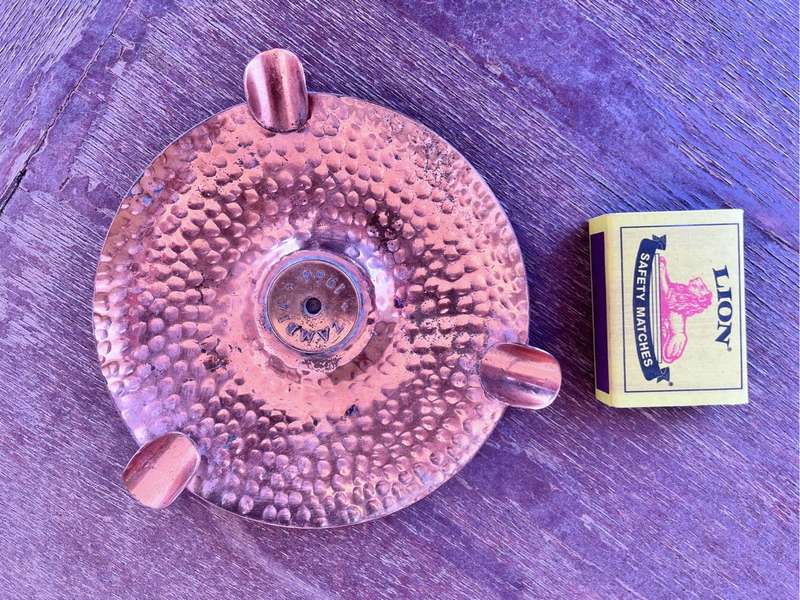Vintage Copper Ashtray Zambia 1966