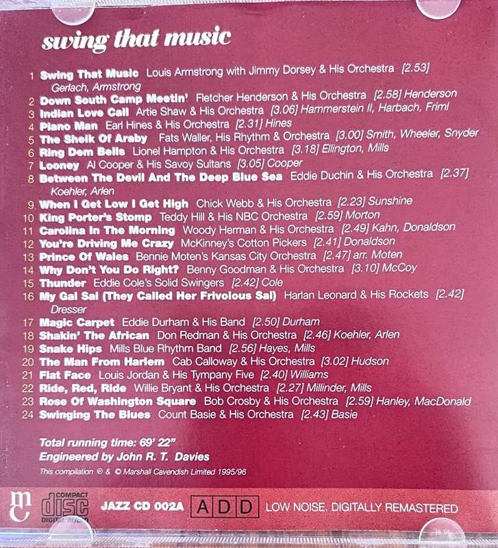 (CD) Jazz Greats - Swing that Music