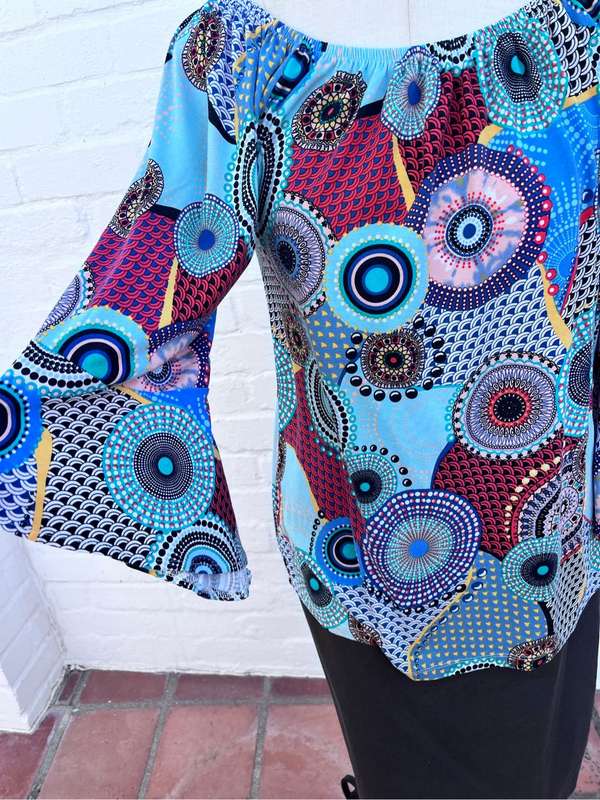 Top with mandala pattern (S-M)