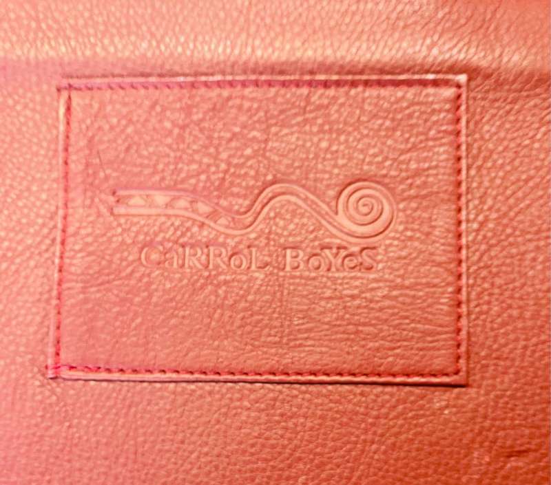 CARROL BOYES BURGUNDY LEATHER FOLDER A4 IN EXCELLENT CONDITION
